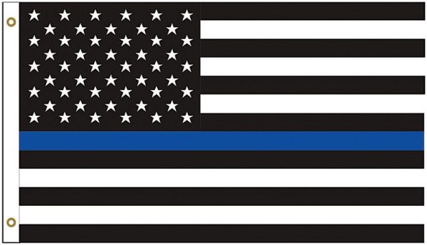 Flags Thin Blue Line American Flag 3x5 Polyester