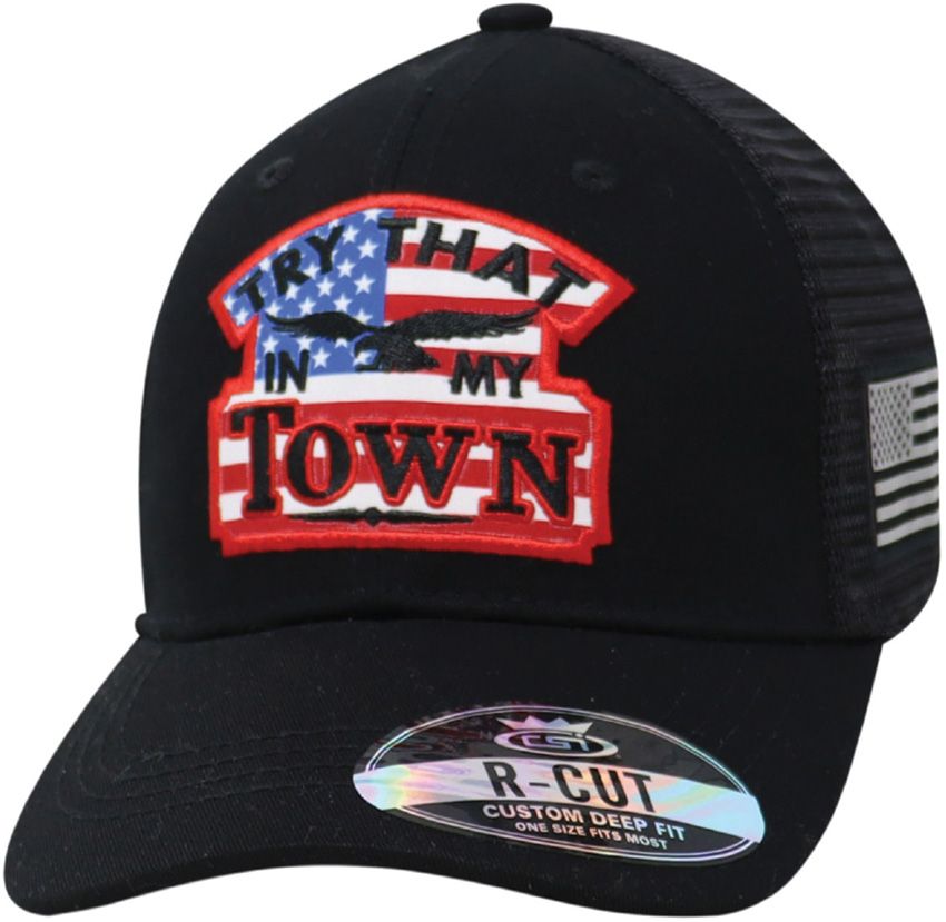 Try That In My Town Black Six Panel Cap