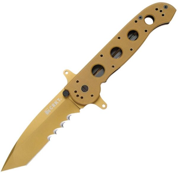 CRKT M16 Big Dog Tanto Folding Knife - Tan G10