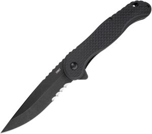 CRKT Taco Viper Linerlock Serrated - Black GRN