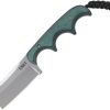 CRKT Minimalist Cleaver Neck Knife - Green and Black Handle