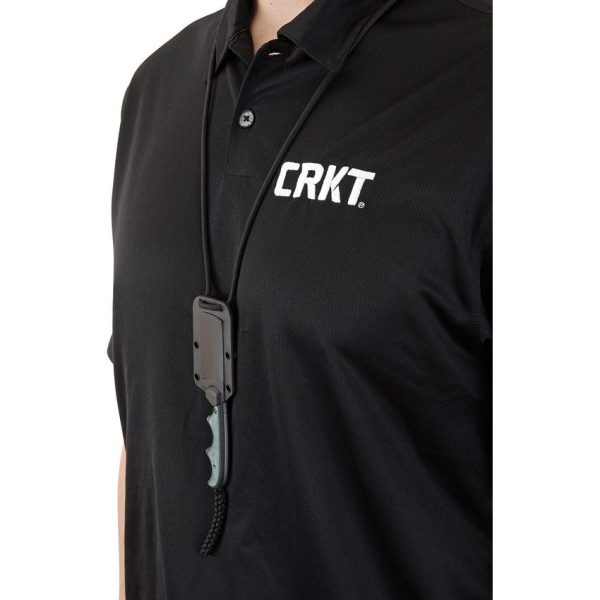 CRKT Minimalist Cleaver Neck Knife - Green and Black Handle