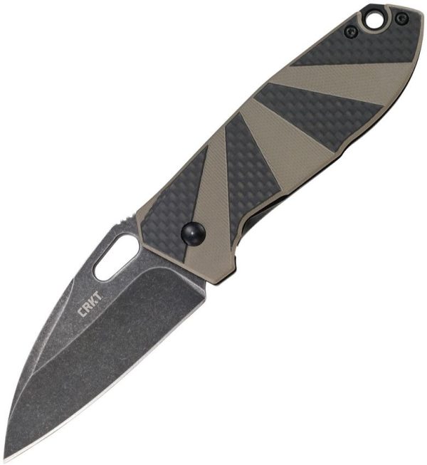 CRKT Heron Framelock - Tan G10 Carbon Fiber