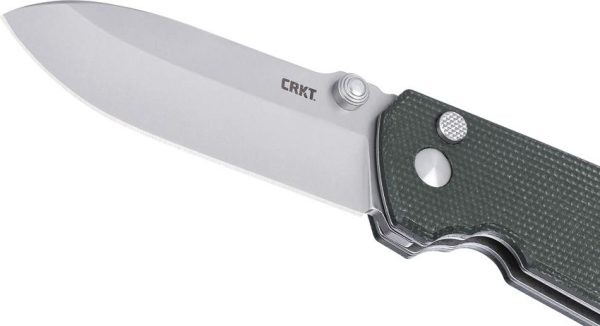 CRKT Squid XM Green Micarta Button Lock Knife