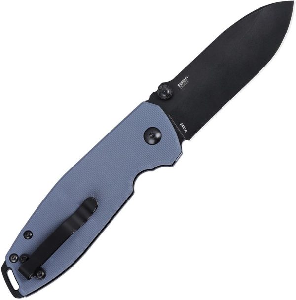 CRKT Squid XM Gray D2 Button Lock Knife