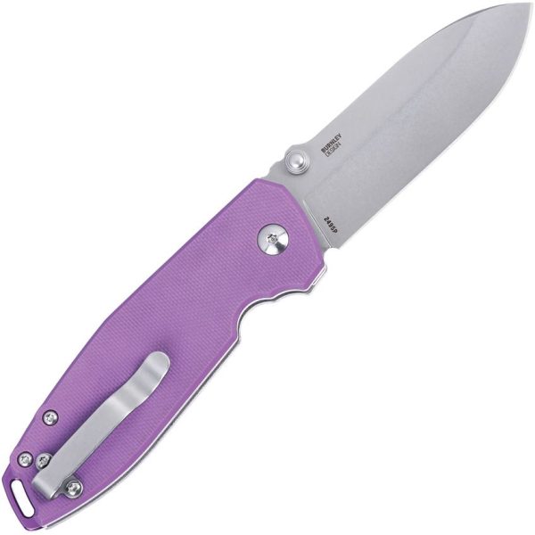 CRKT Squid XM Purple Sandvik Button Lock Knife