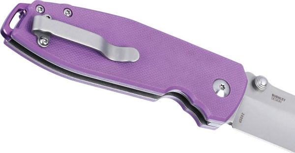 CRKT Squid XM Purple Sandvik Button Lock Knife