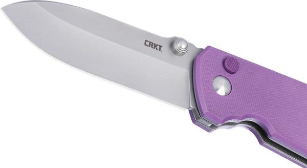 CRKT Squid XM Purple Sandvik Button Lock Knife