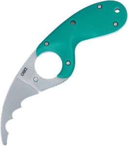 CR2511T.jpg CRKT Bear Claw Fixed Blade - Teal GRN Handle