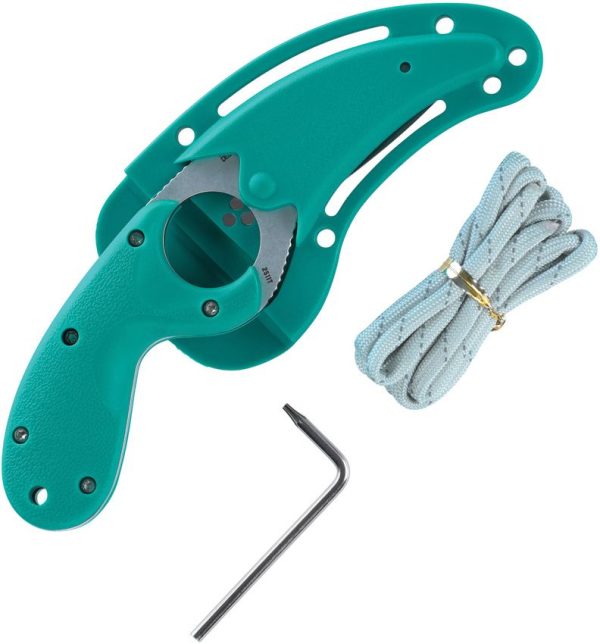 CR2511T_add_01.jpg CRKT Bear Claw Fixed Blade - Teal GRN Handle