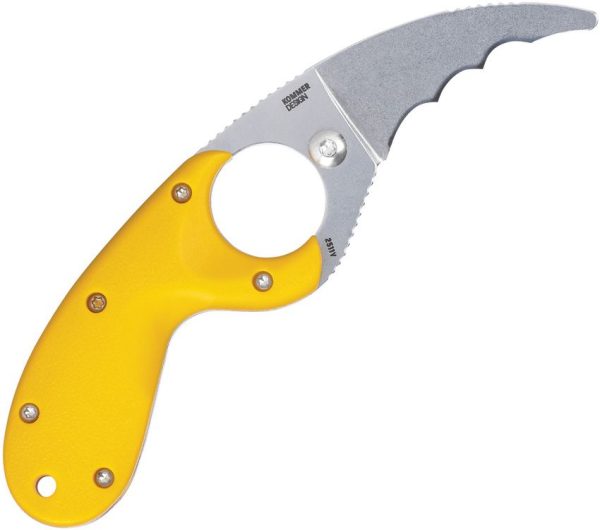 CRKT Bear Claw Fixed Blade - Yellow GRN Handle