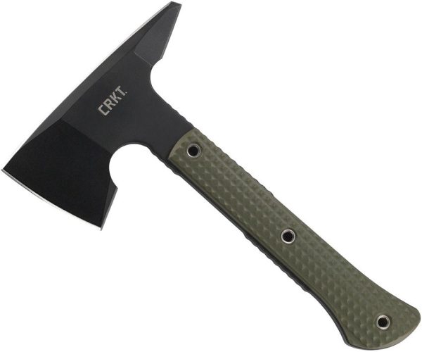CR2726.jpg CRKT Jenny Wren Tomahawk - Three Edge Green Handle