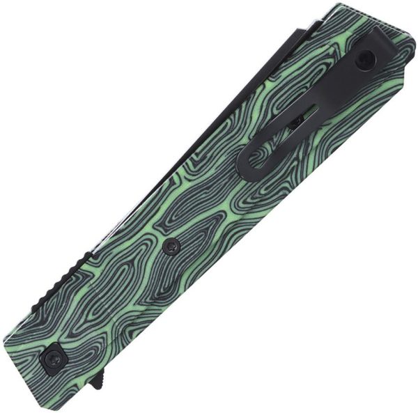 CRKT Zephyr Linerlock Green - TiNi Coated