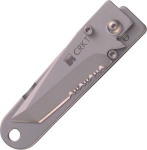 CR5510.jpg CRKT KISS Framelock Tanto Serrated - Gray Stainless