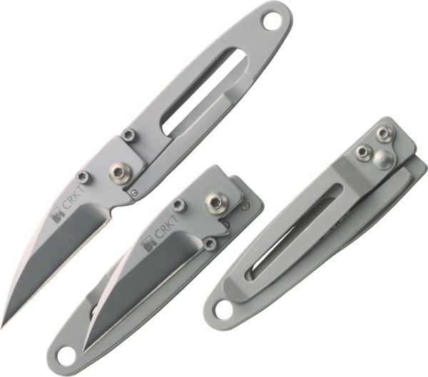 CRKT PECK Framelock Wharncliffe - Silver Stainless
