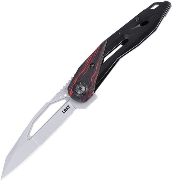 CR5702.jpg CRKT Nucleus Framelock - Black G10/Red Onlay