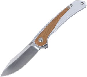 CR6070.jpg CRKT Padawan Framelock Brown Micarta 14C28N