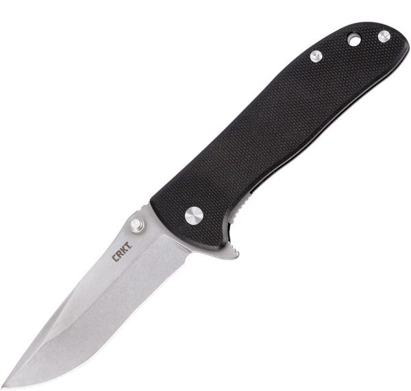 CR6450D2.jpg CRKT Drifter Linerlock Black D2 Stonewash