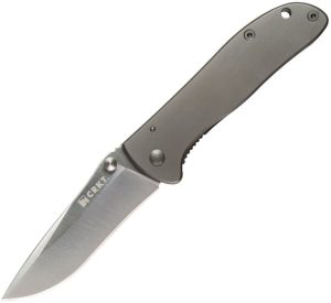 CR6450S.jpg CRKT Drifter Framelock Folding Knife - Gray TiNi Handle