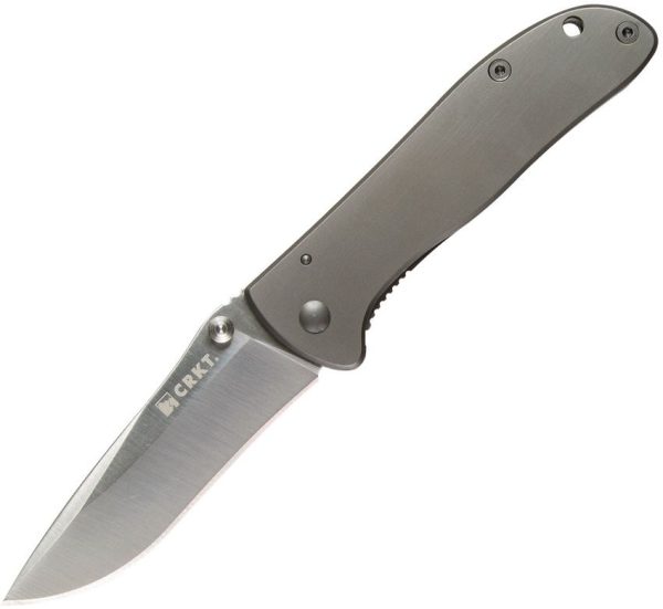CRKT Drifter Framelock Folding Knife - Gray TiNi Handle