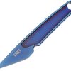 CRKT HangTi Fixed Blade - Blue Titanium One-Piece