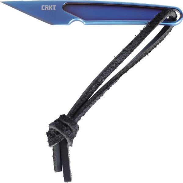 CRKT HangTi Fixed Blade - Blue Titanium One-Piece