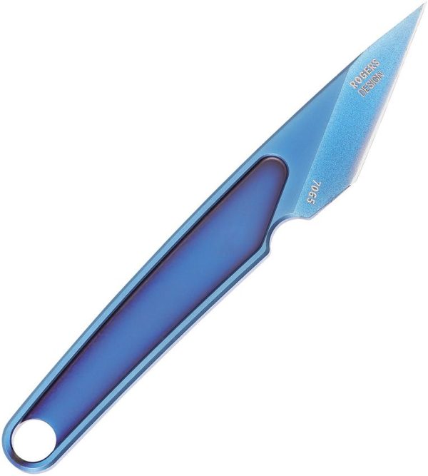 CRKT HangTi Fixed Blade - Blue Titanium One-Piece