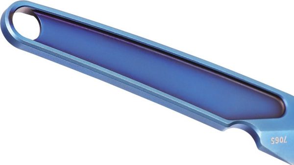 CRKT HangTi Fixed Blade - Blue Titanium One-Piece