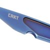 CRKT HangTi Fixed Blade - Blue Titanium One-Piece