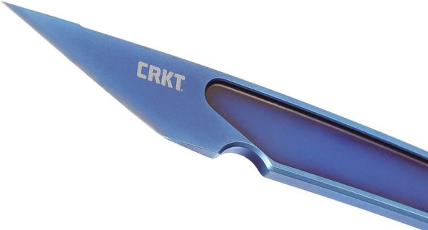 CRKT HangTi Fixed Blade - Blue Titanium One-Piece