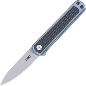 CRKT Pup Linerlock Folding Knife - Black/Blue GRN