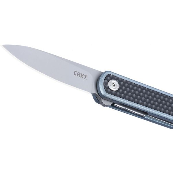 CRKT Pup Linerlock Folding Knife - Black/Blue GRN