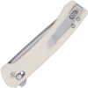 CRKT Q Compact Crossbar White - Drop Point Linerlock