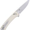 CRKT Q Compact Crossbar White - Drop Point Linerlock