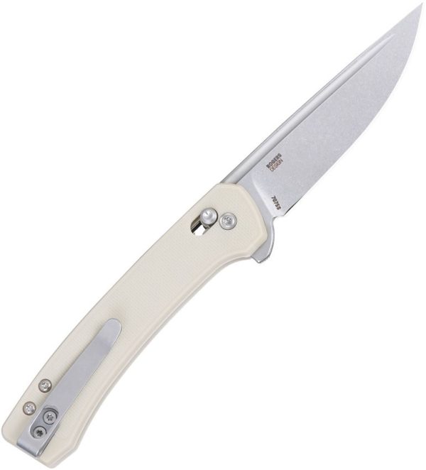 CRKT Q Compact Crossbar White - Drop Point Linerlock