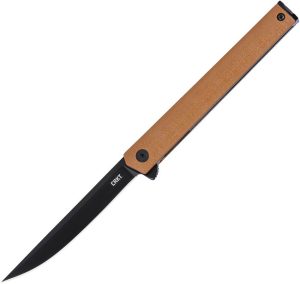 CRKT CEO Linerlock Brown - Black EDP AUS-8
