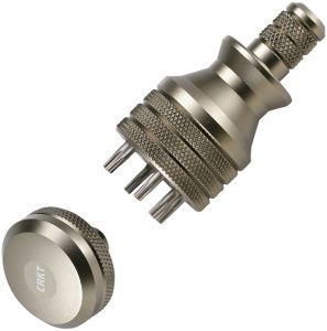 CRKT 6 Bit Driver Tool - Silver Anodized Aluminum