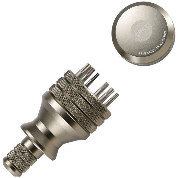 CRKT 6 Bit Driver Tool - Silver Anodized Aluminum