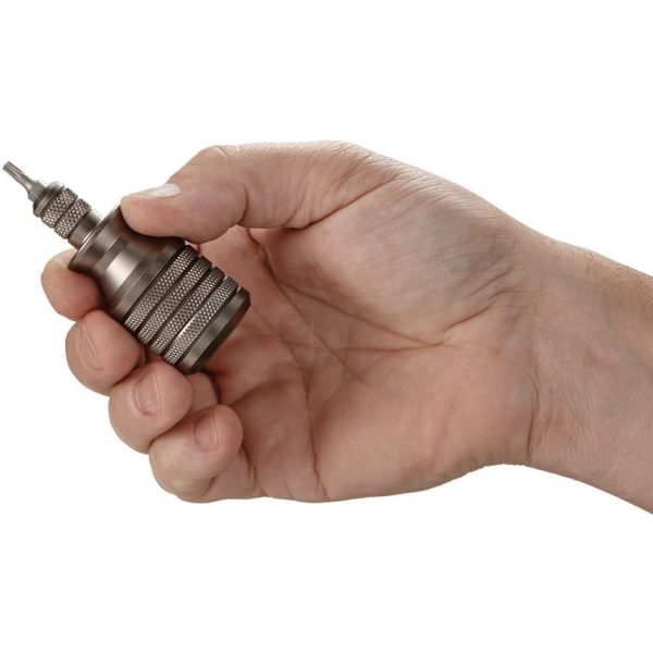 CRKT 6 Bit Driver Tool - Silver Anodized Aluminum