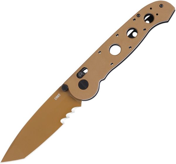 CRKT M16-14XD Crossbar Lock - Tan Serrated Tanto