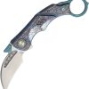 Critical Strike Predator Karambit Linerlock M390 Titanium Folding Knife