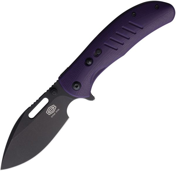 Critical Strike Zulu Button Lock Purple G10 Folding Knife