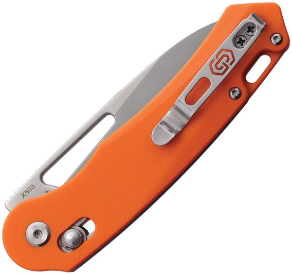 Critical Strike X503 Slide Lock Orange G10 Drop Point