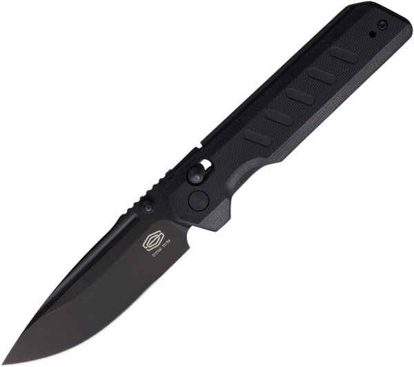 Critical Strike X504 Slide Lock Black Stonewash Drop Point