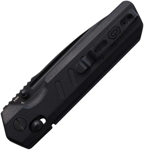 Critical Strike X504 Slide Lock Black Stonewash Drop Point