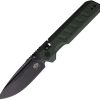Critical Strike X504 Slide Lock Green Canvas Micarta Drop Point