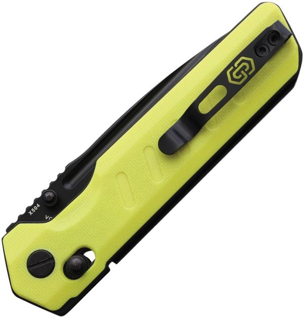 Critical Strike X504 Slide Lock Folding Knife - Yellow G10