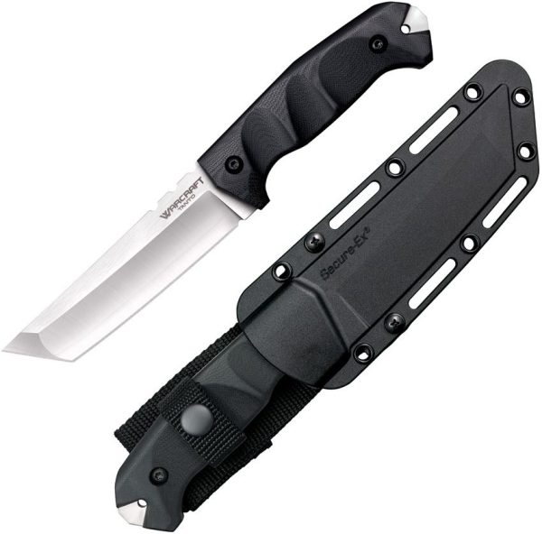 Cold Steel Warcraft Tanto Fixed Blade - Black G10 Handle