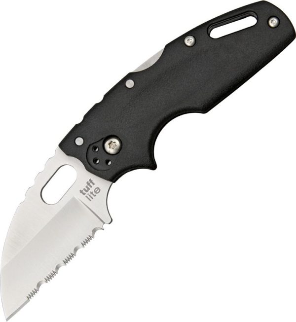 Cold Steel Tuff Lite Serrated Black Lockback Knife