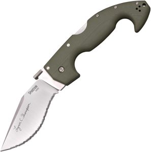 CS21STAA.jpg Cold Steel Spartan Lockback S35VN Serrated - OD Green